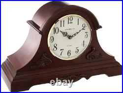 Howard Miller Sheldon Mantel Clock Americana Cherry with Quartz, Dual-Chime Mo