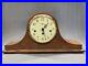 Howard Miller Tambour Key Wound Mantel Clock Westminster Chime 340-020 2 Jewels