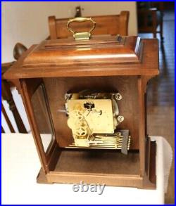 Howard Miller Thomas Tompion Cherry Mantle Clock 612-436 Triple Chime w Key