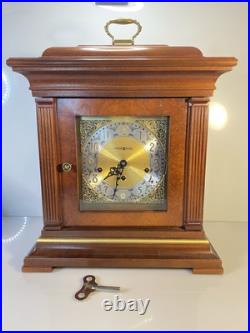 Howard Miller Thomas Tompion Cherry Mantle Clock 612-436 Triple Chime withKey Mint