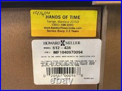 Howard Miller Thomas Tompion Cherry Mantle Clock 612-436 Triple Chime withKey Mint