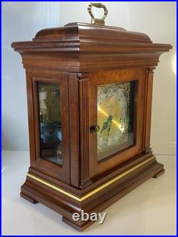 Howard Miller Thomas Tompion Cherry Mantle Clock 612-436 Triple Chime withKey Mint