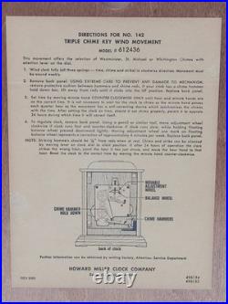 Howard Miller Thomas Tompion Mantel Clock 612436 Windsor Cherry. Works Great