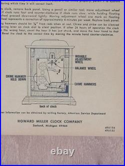 Howard Miller Thomas Tompion Mantel Clock 612436 Windsor Cherry. Works Great