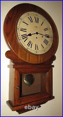 Howard Miller Three Melody Triple Chime Wall Clock Circa 1977, 8-Day Key-wind