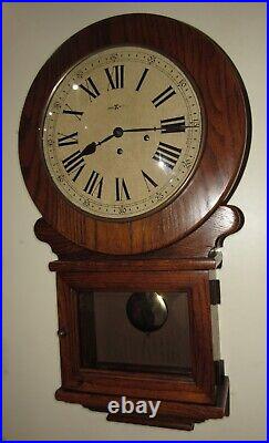 Howard Miller Three Melody Triple Chime Wall Clock Circa 1977, 8-Day Key-wind