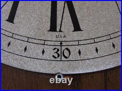 Howard Miller Three Melody Triple Chime Wall Clock Circa 1977, 8-Day Key-wind