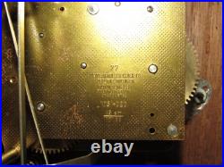 Howard Miller Three Melody Triple Chime Wall Clock Circa 1977, 8-Day Key-wind