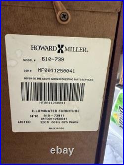 Howard Miller Vintage Grandfather Clock Wood Illuminated Furniture Model#610-739
