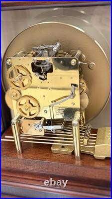 Howard Miller Vintage Westminster Mantel Clock German Movement Glass Case