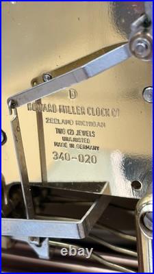 Howard Miller Vintage Westminster Mantel Clock German Movement Glass Case