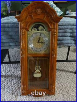 Howard Miller Wall Clock 620-184 Golden Oak Dual-Chime ave maria westminster