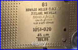 Howard Miller Wall Clock Model 1051-020 Westminster triple Chime Includes Key