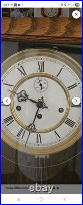 Howard Miller Wall Clock Model 612-462 Westminster Chime 8 Day Key Wind 32.5 T