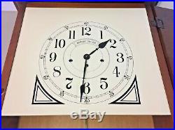 Howard Miller Wall Clock Westminster Chimes Runs Model 612-309 Nice Wood Case