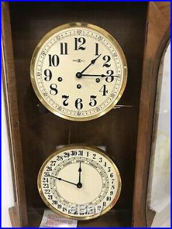 Howard Miller Westminster Chime Calendar Wall Clock Works #612-545 Double Dial