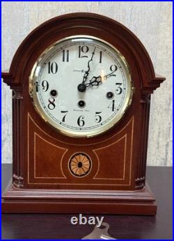 Howard Miller Westminster Chime Mantel Clock Quarter Hour Strike Wind Up Wood