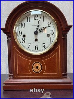Howard Miller Westminster Chime Mantel Clock Quarter Hour Strike Wind Up Wood