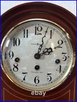 Howard Miller Westminster Chime Mantel Clock Quarter Hour Strike Wind Up Wood