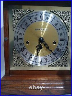 Howard Miller Westminster Chime Oak Mantel Clock Excellent