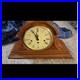 Howard Miller Westminster Chime Oak Wood Tambour Mantel Clock 613-102