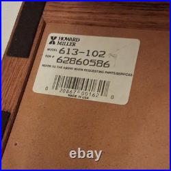 Howard Miller Westminster Chime Oak Wood Tambour Mantel Clock 613-102