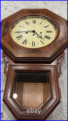 Howard Miller Westminster Chime Wall Clock Brand New Movement Schoolhouse