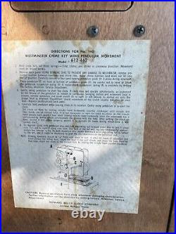 Howard Miller Westminster Chime Wall Clock Mechanical Movement #612-462