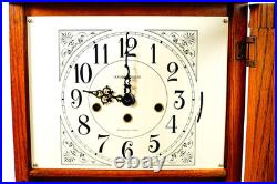 Howard Miller Westminster Chimes Wall Clock Sandringham Oak Case 613-108 WORKING