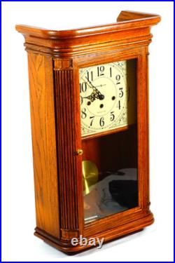 Howard Miller Westminster Chimes Wall Clock Sandringham Oak Case 613-108 WORKING