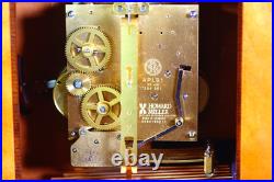 Howard Miller Westminster Chimes Wall Clock Sandringham Oak Case 613-108 WORKING