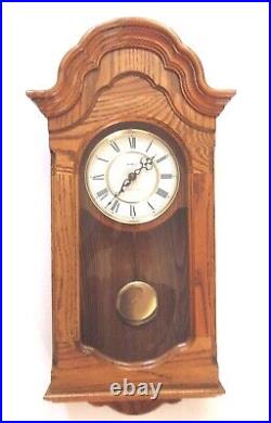 Howard Miller Wood Westminster Chime Wall Clock Model No. 613-328 Tested