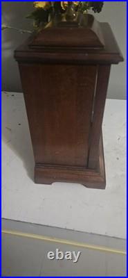 Howard Miller Working Mechanical Mantel Clock Westminster Chime Wood Brass