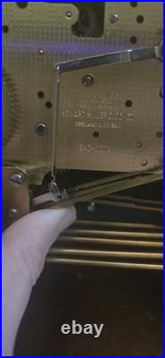 Howard Miller Working Mechanical Mantel Clock Westminster Chime Wood Brass