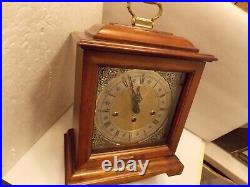 Howard Miller mantel clock 340-020 Key Wind 1/4 hour TripleChime Holds Time Mint