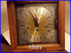 Howard Miller mantel clock 340-020 Key Wind 1/4 hour TripleChime Holds Time Mint