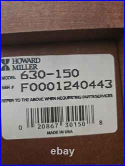 Howard Miller mantel clock, Model 630-150, battery, Chimes
