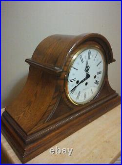 Howard miller Wood mantel clock 340-020 (2) Jewels West Germany No Key Free Ship