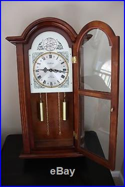 Huge 27 inch Tall Vintage Waltham Grandfather Wall Clock Westminster Chime