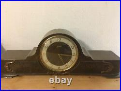 Huge Antique Junghans Westminster Chime Mantle Clock Art Deco Carved Superb Case