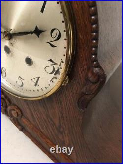 Huge Antique Junghans Westminster Chime Mantle Clock Art Deco Carved Superb Case