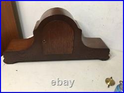 Huge Antique Junghans Westminster Chime Mantle Clock Art Deco Carved Superb Case