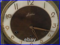 Huge Antique Junghans Westminster Chime Mantle Clock Art Deco Carved Superb Case
