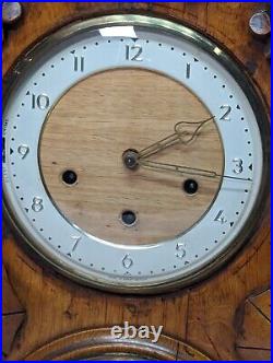 Huge Carved Bracket Clock And Barometer Weather Station Westminster Chime