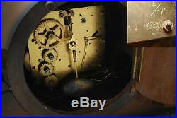 Huge FMS Mauthe vintage Art Deco mantle clock Westminster Chime Germany runs