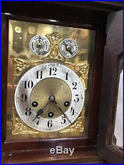 Huge Junghans Westminster German Black Forest Chime Bracket Mantel Table Clock