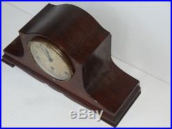 INLAID MAHOGANY WESTMINSTER CHIME MANTLE CLOCK FULL WORKING ORDER
