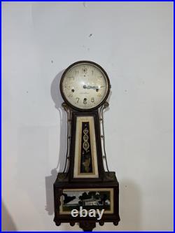 (J4) New Haven Winsome Westminster Chime Banjo Clock. 3 Train. 8 DAY