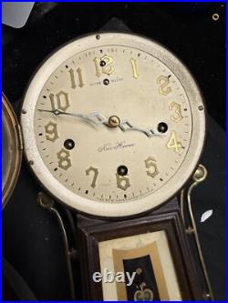 (J4) New Haven Winsome Westminster Chime Banjo Clock. 3 Train. 8 DAY