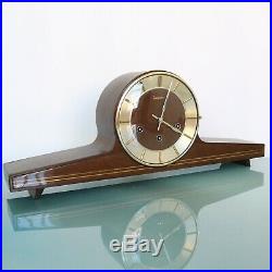 JUNGHANS GERMAN Mantel Clock HIGH GLOSS! WESTMINSTER Chime! Mid Century Vintage